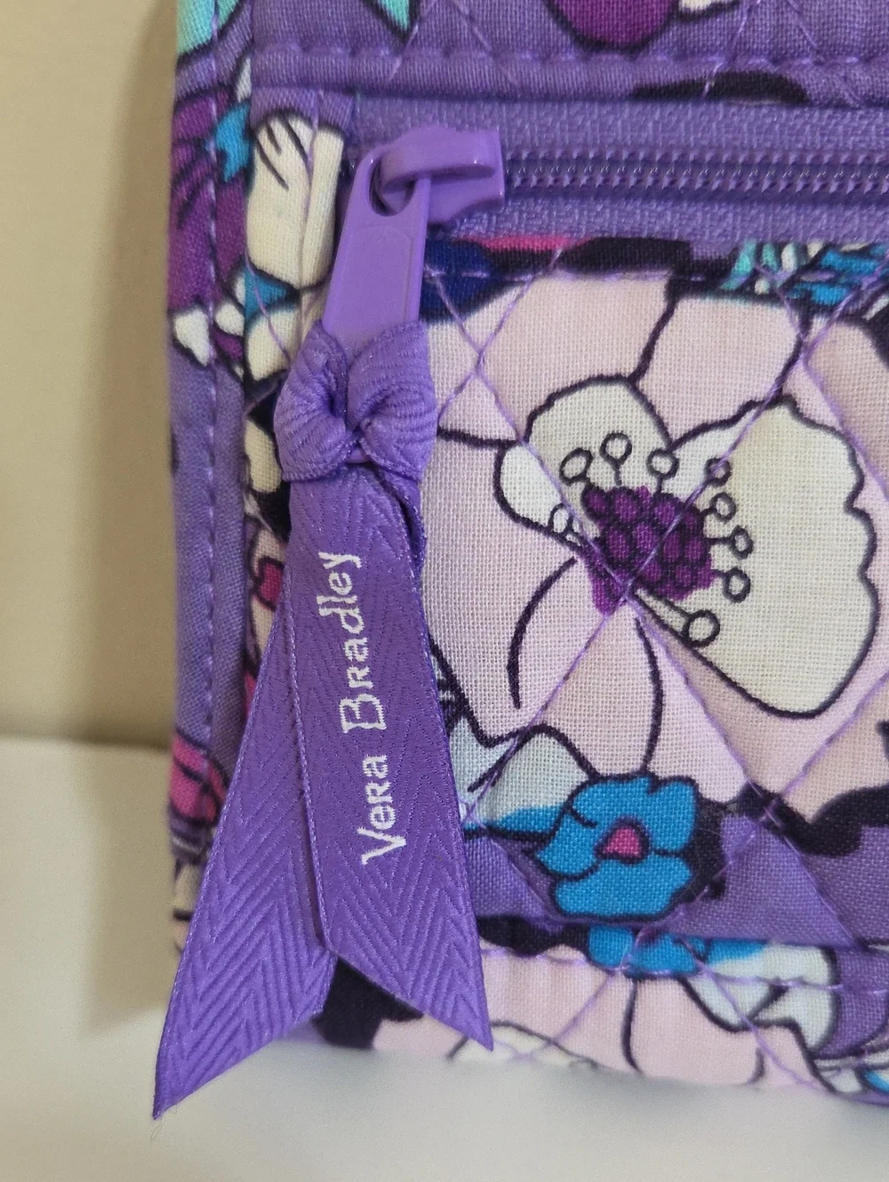 Vera Bradley Purple Floral Quilted Wallet